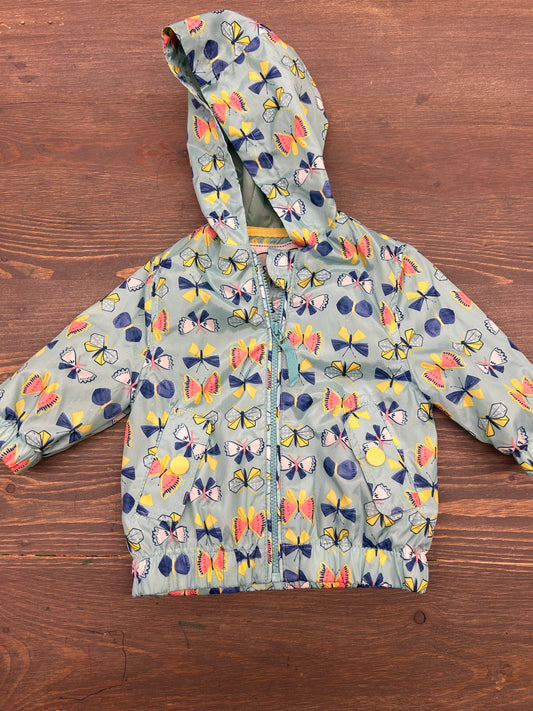 M&S 3/6m butterfly rain jacket