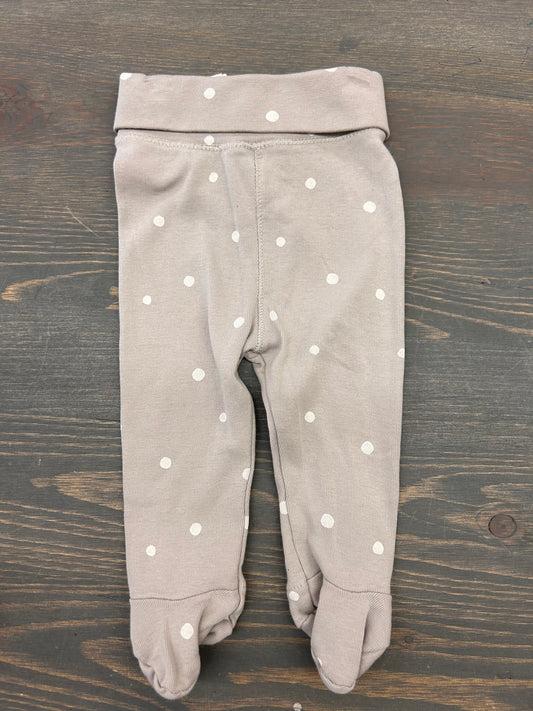 H&M 1/2m grey polka dot footed pants