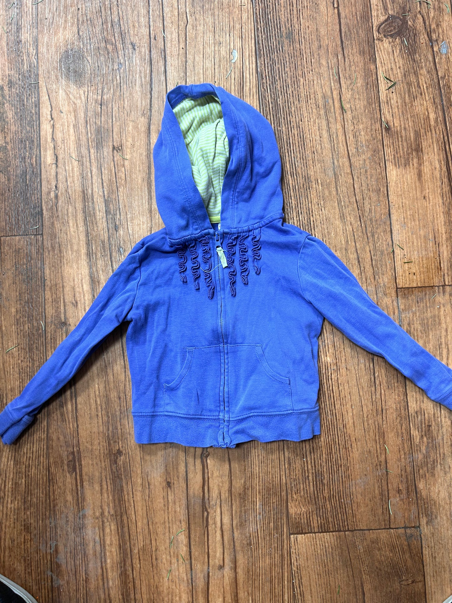 Carters 24m purple ruffle zip up hoodie