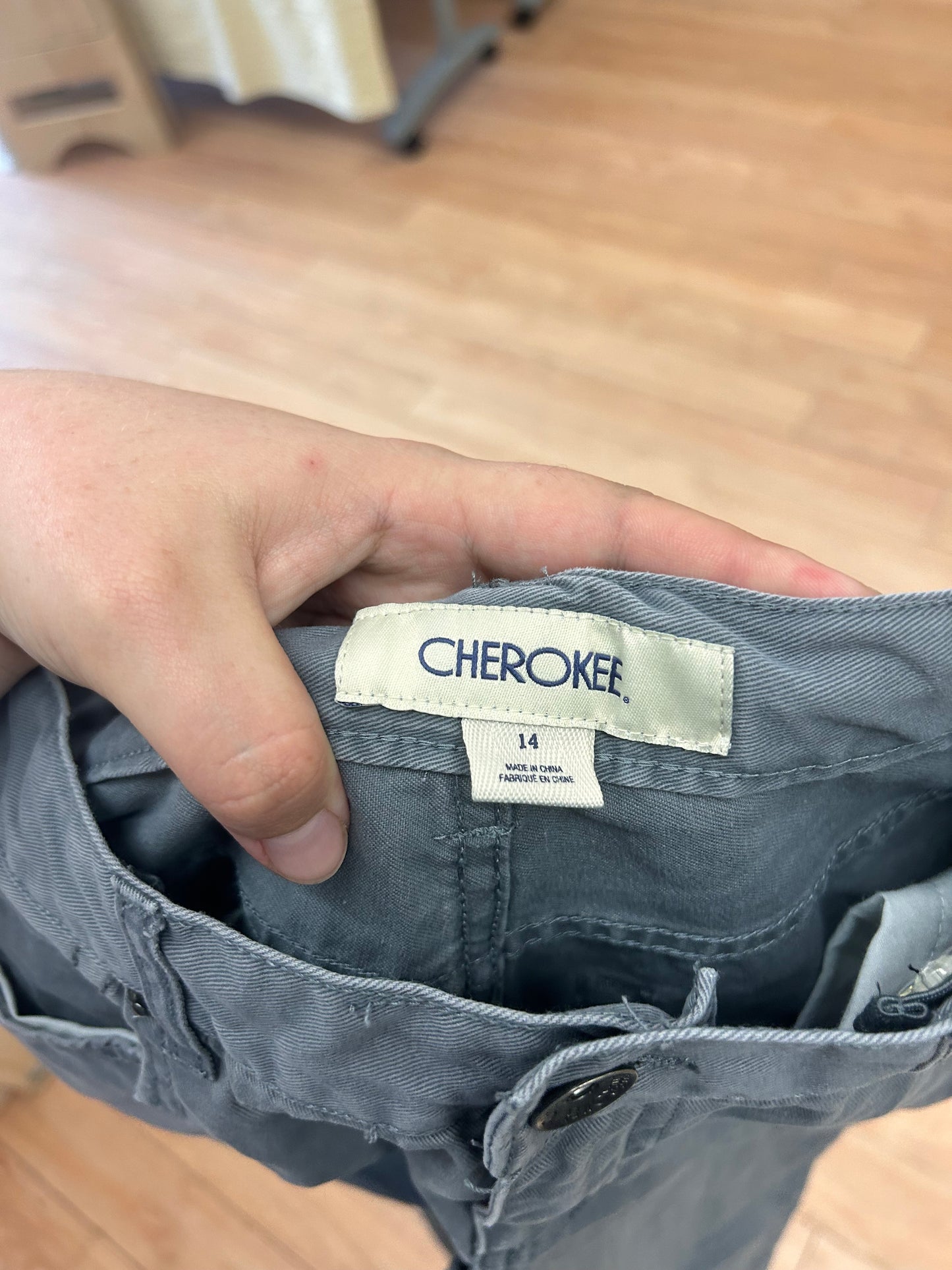 Cherokee youth 14 grey straight leg jeans