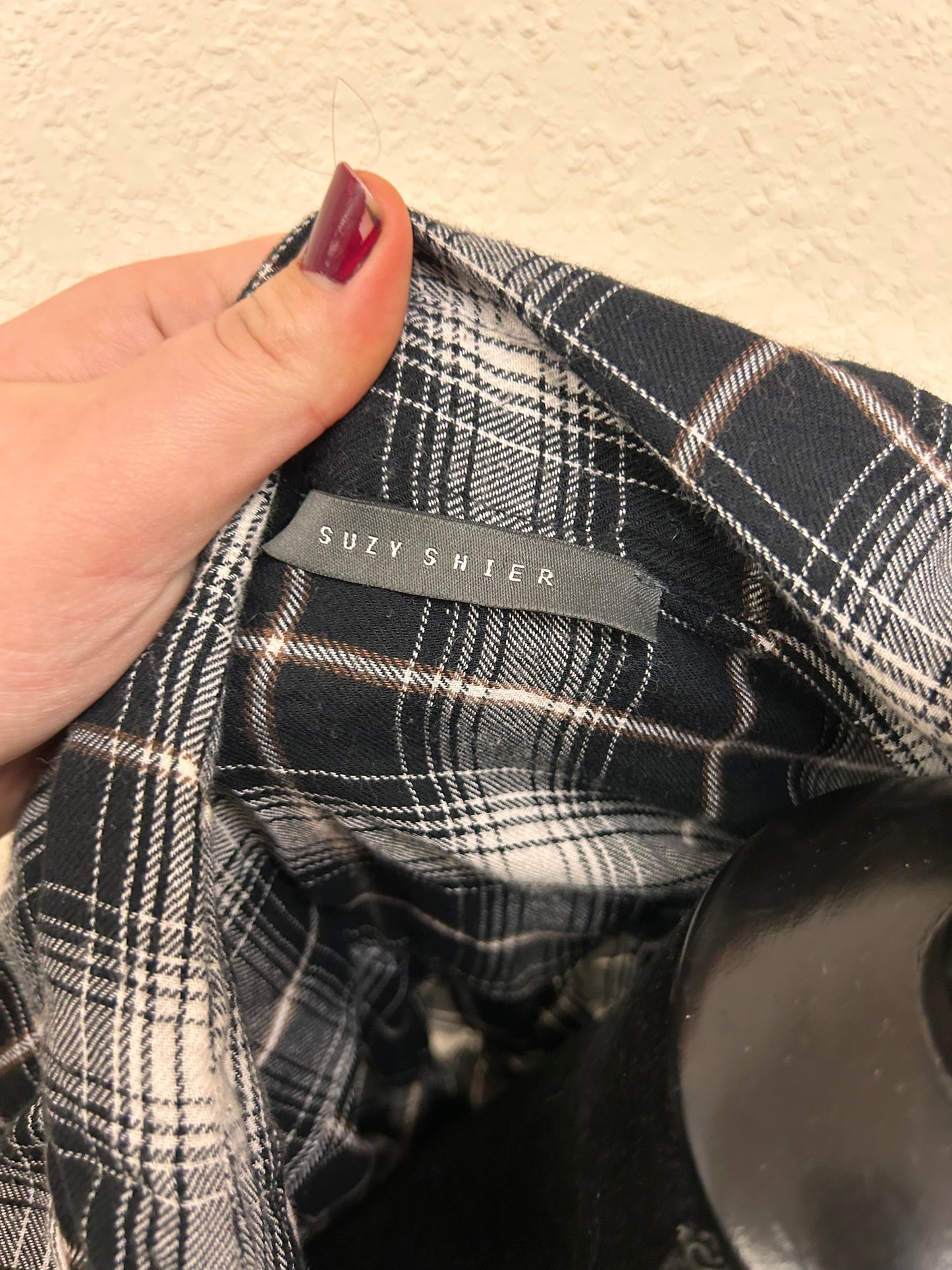 Suzy sheir xl black flannel