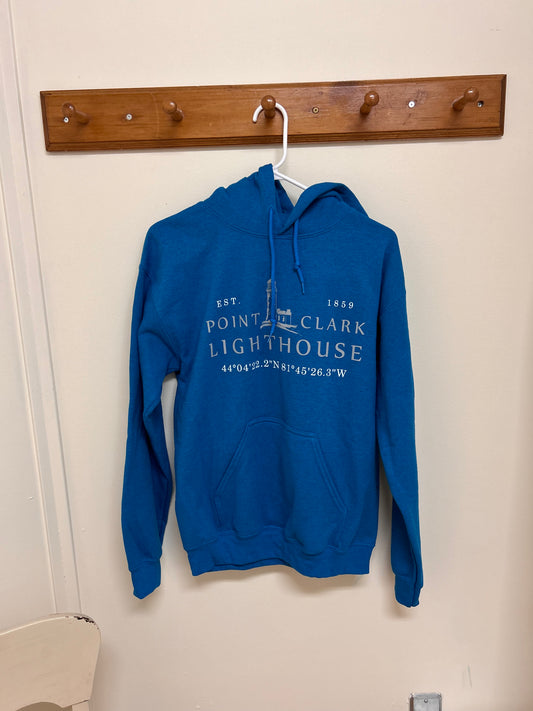 Adult blue point Clark lighthouse hoodie