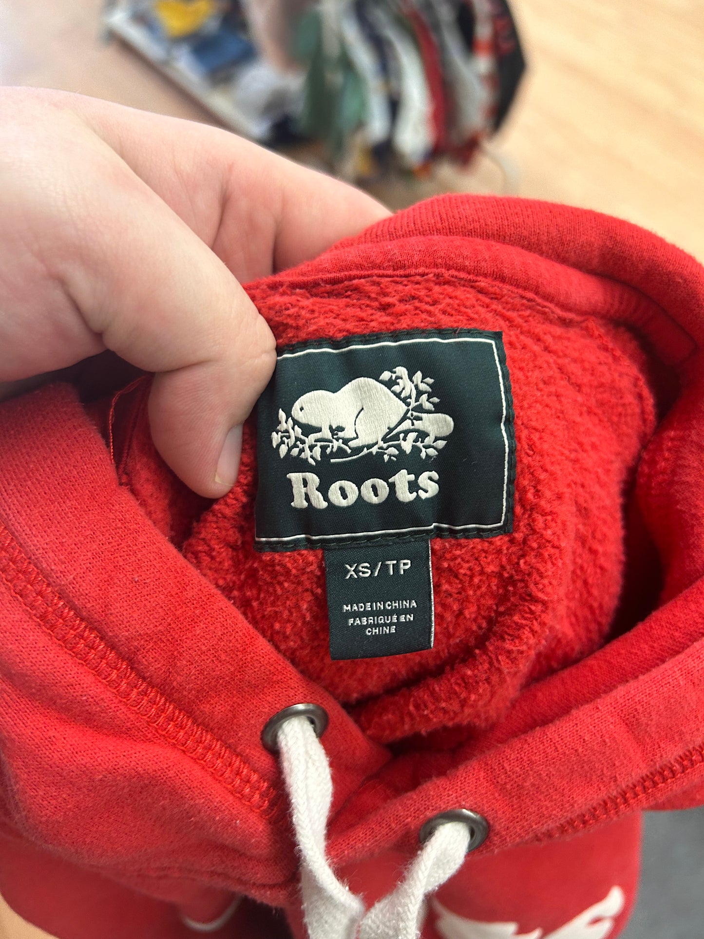 Roots xs red hoodie