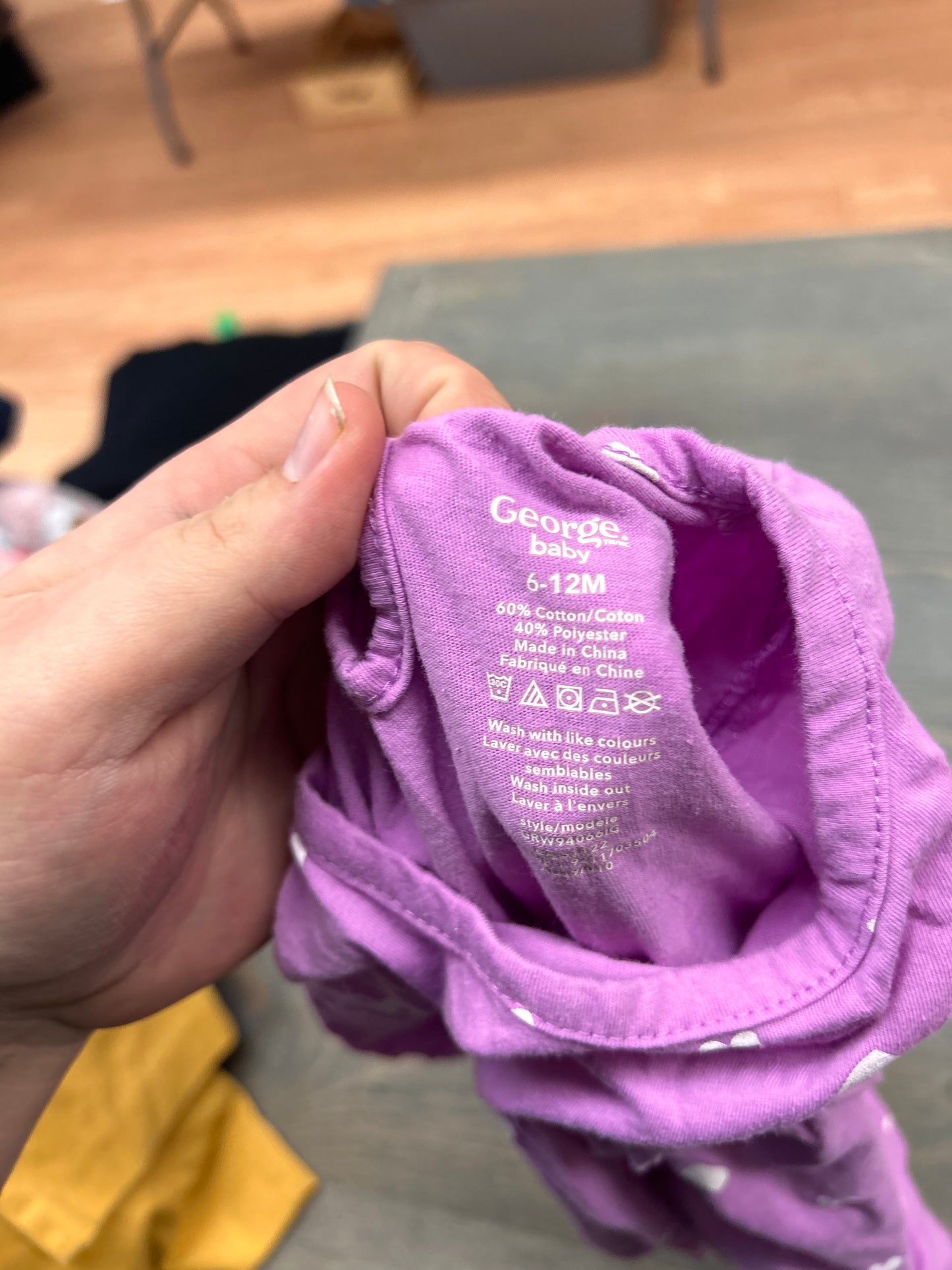 George 6/12m purple heart dress