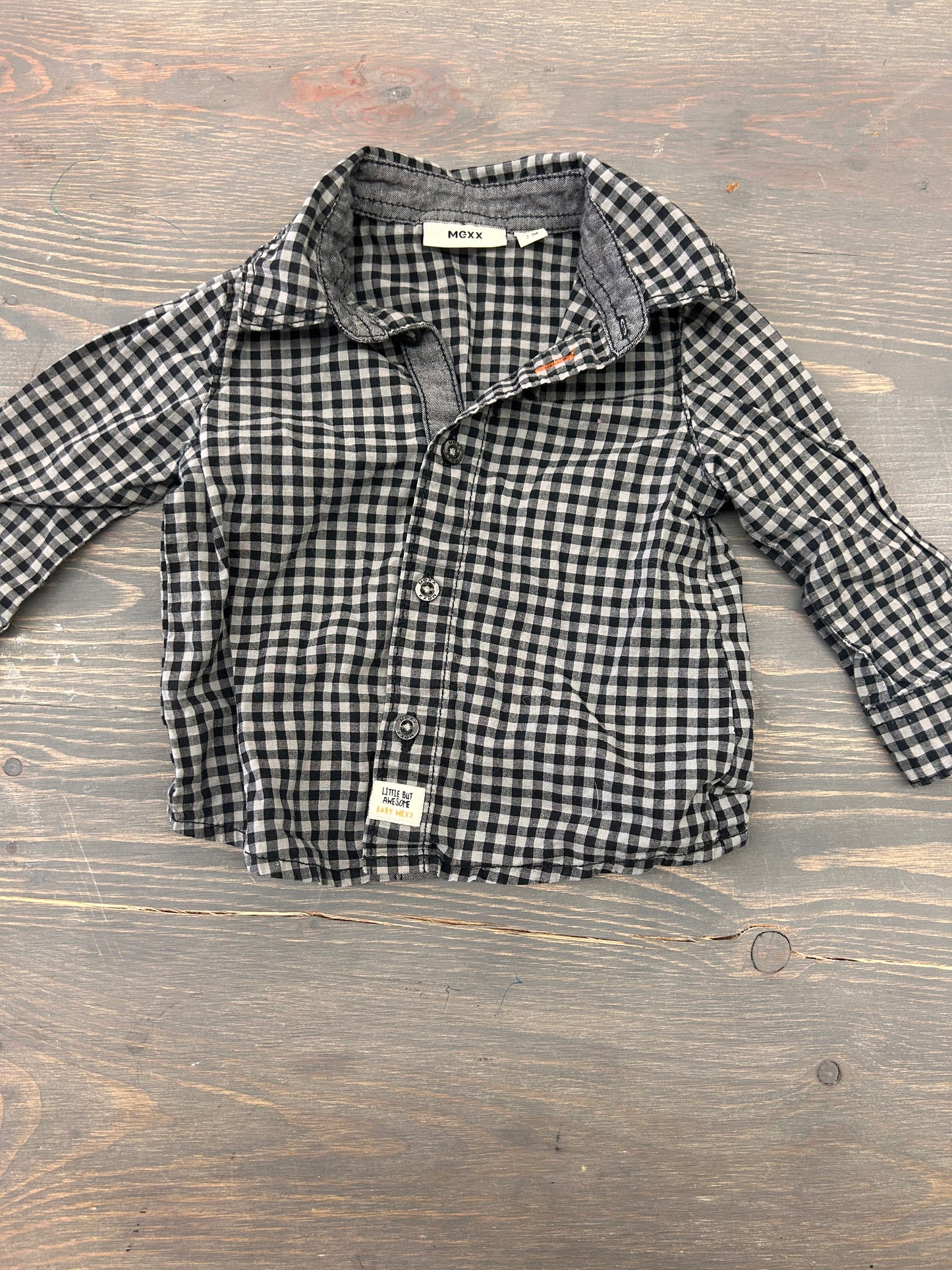 Mexx 3m grey gingham flannel