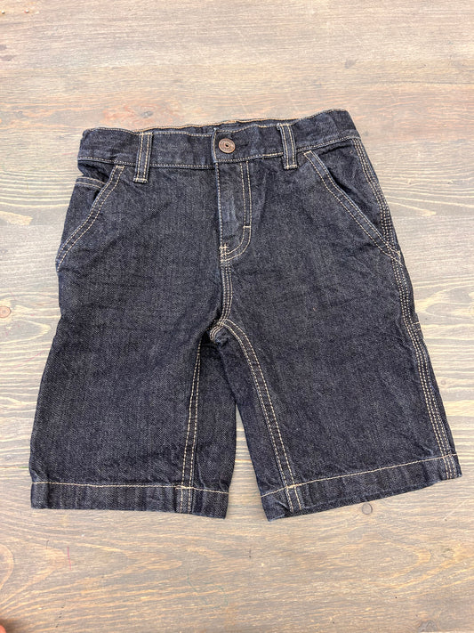 Oshkosh 6 black denim carpenter shorts