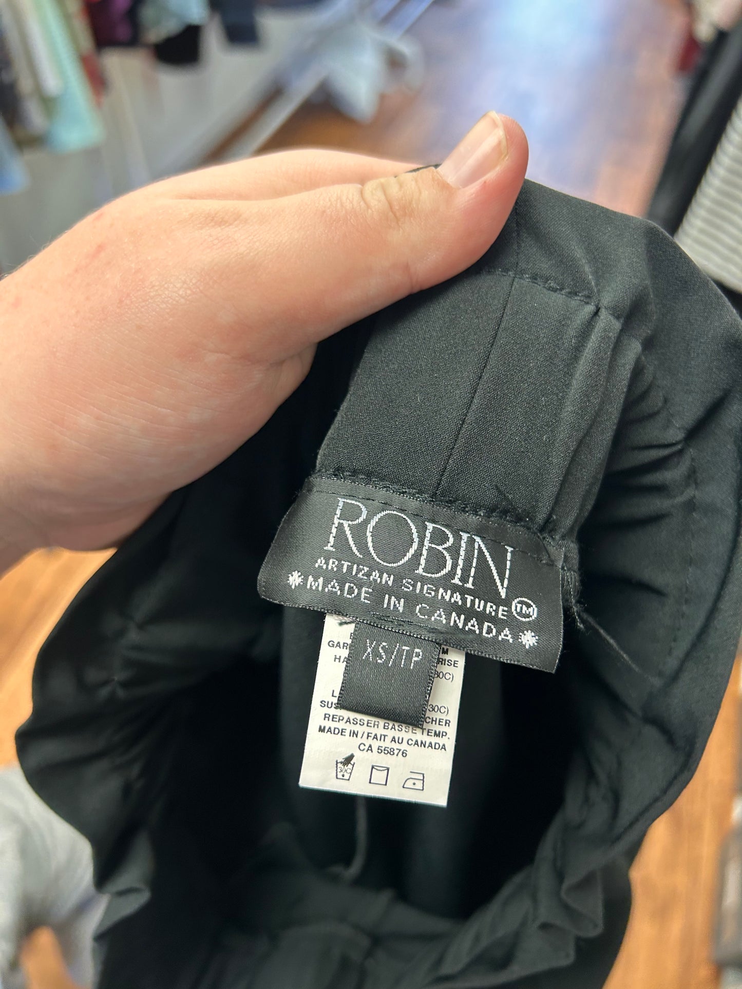 Robin xs black paper bag pants