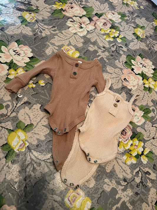 6m ribbed onesie bundle