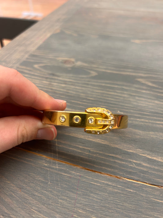 Gold snap buckle looking Bracelet