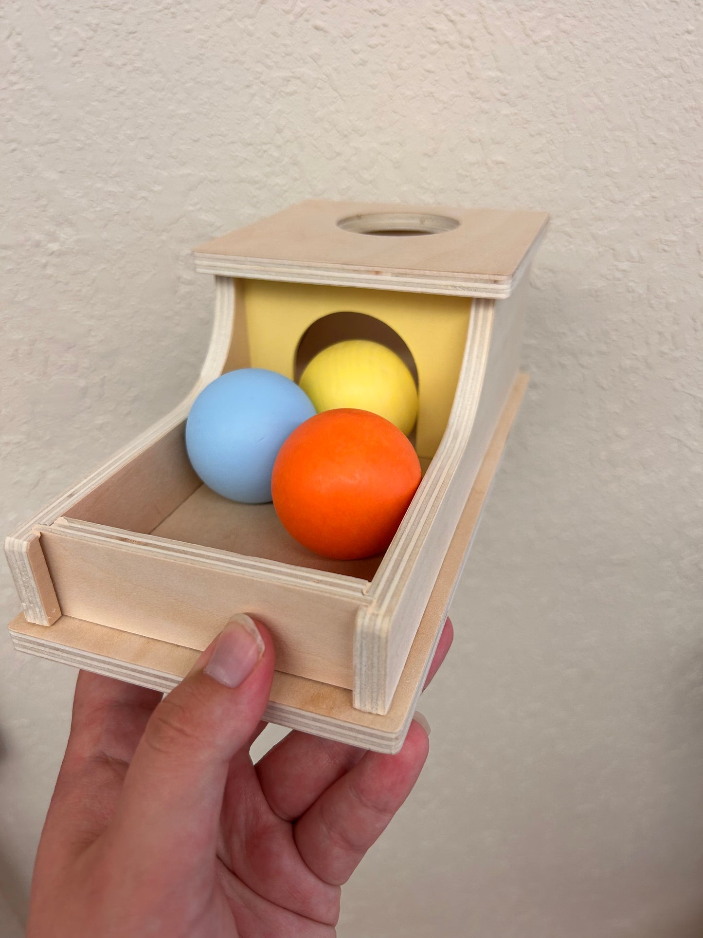 NEW wooden ball drop toy