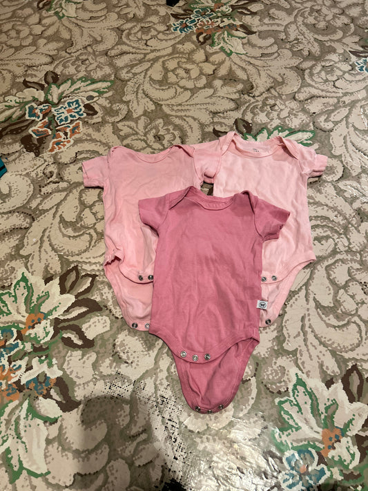 Honest 0/3m pink onesie bundle