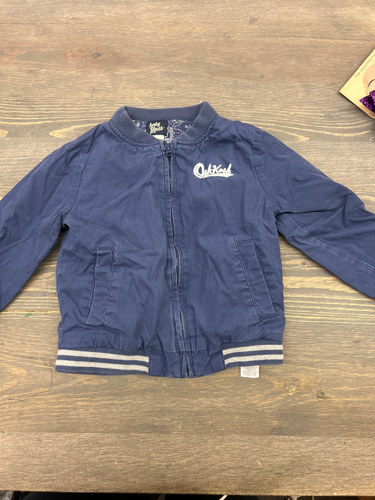 Oshkosh 24m navy blue varsity jacket