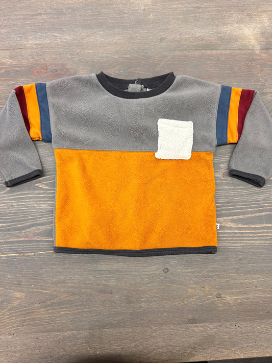 Petit lem 24m fleece colourblock sweater