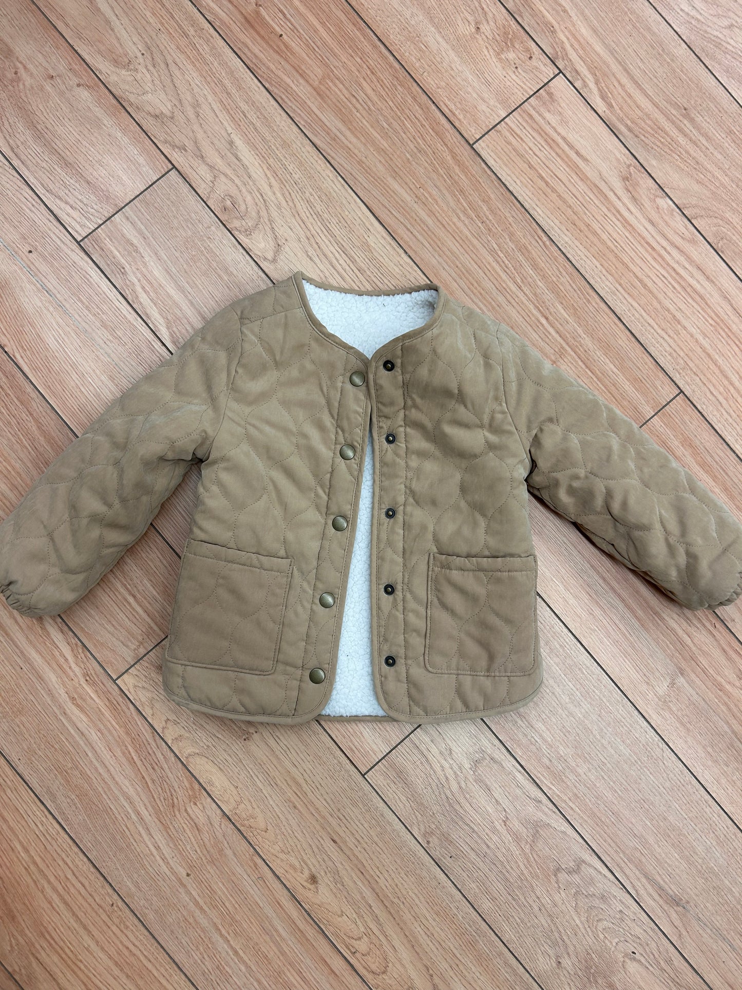 Old navy 3t reversible brown quilted Sherpa jacket