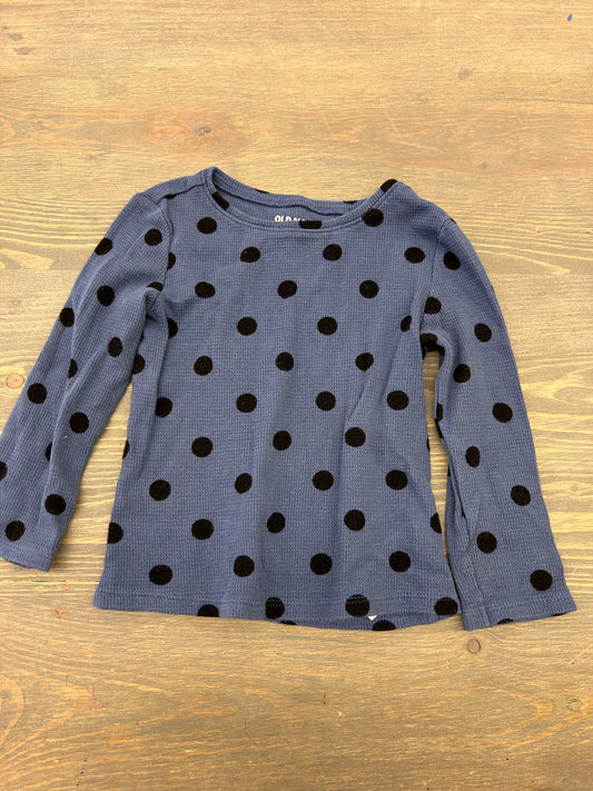 Old navy 3t blue polka dot shirt