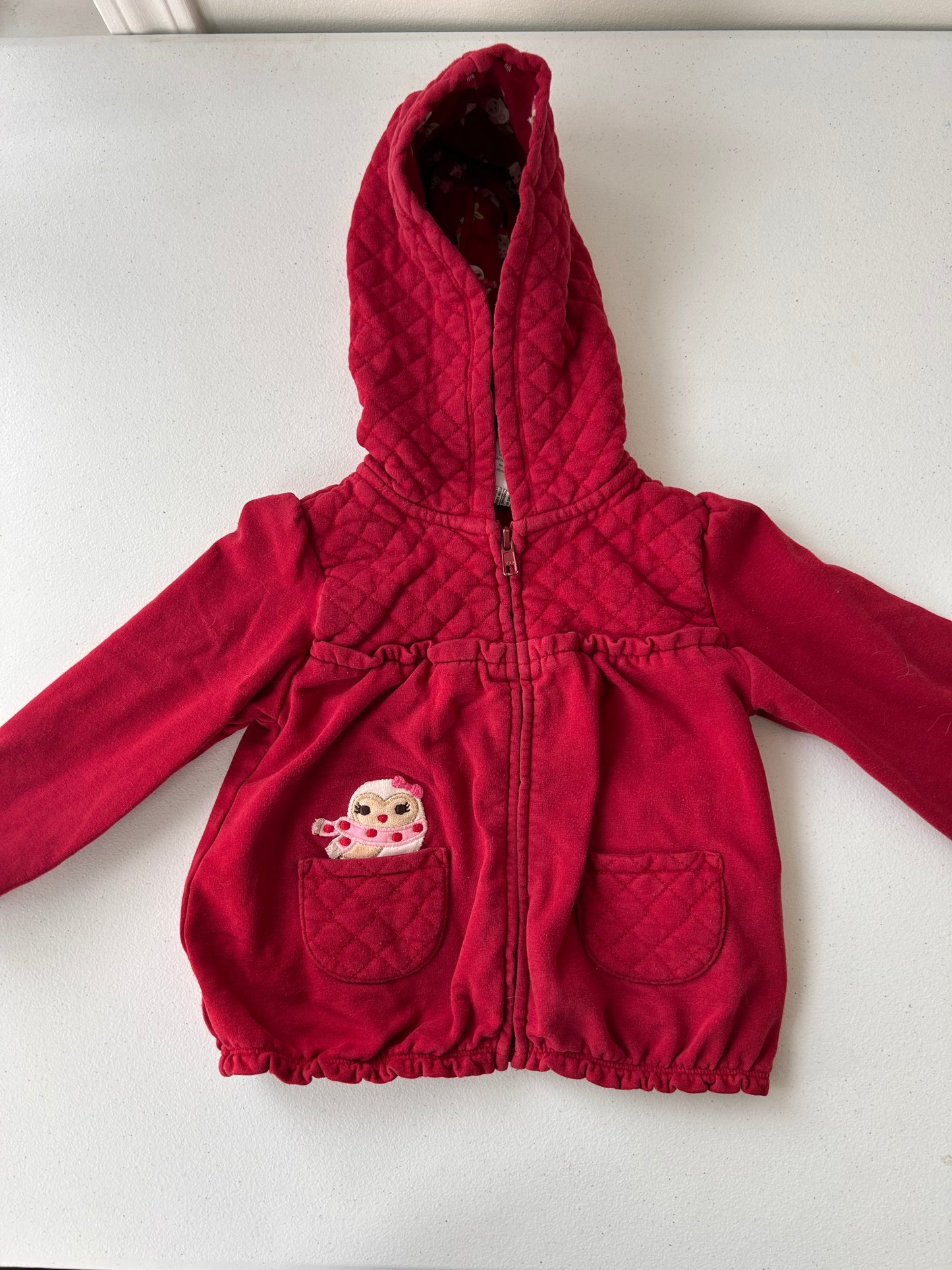 Gymboree 2/3t red own zip up sweater