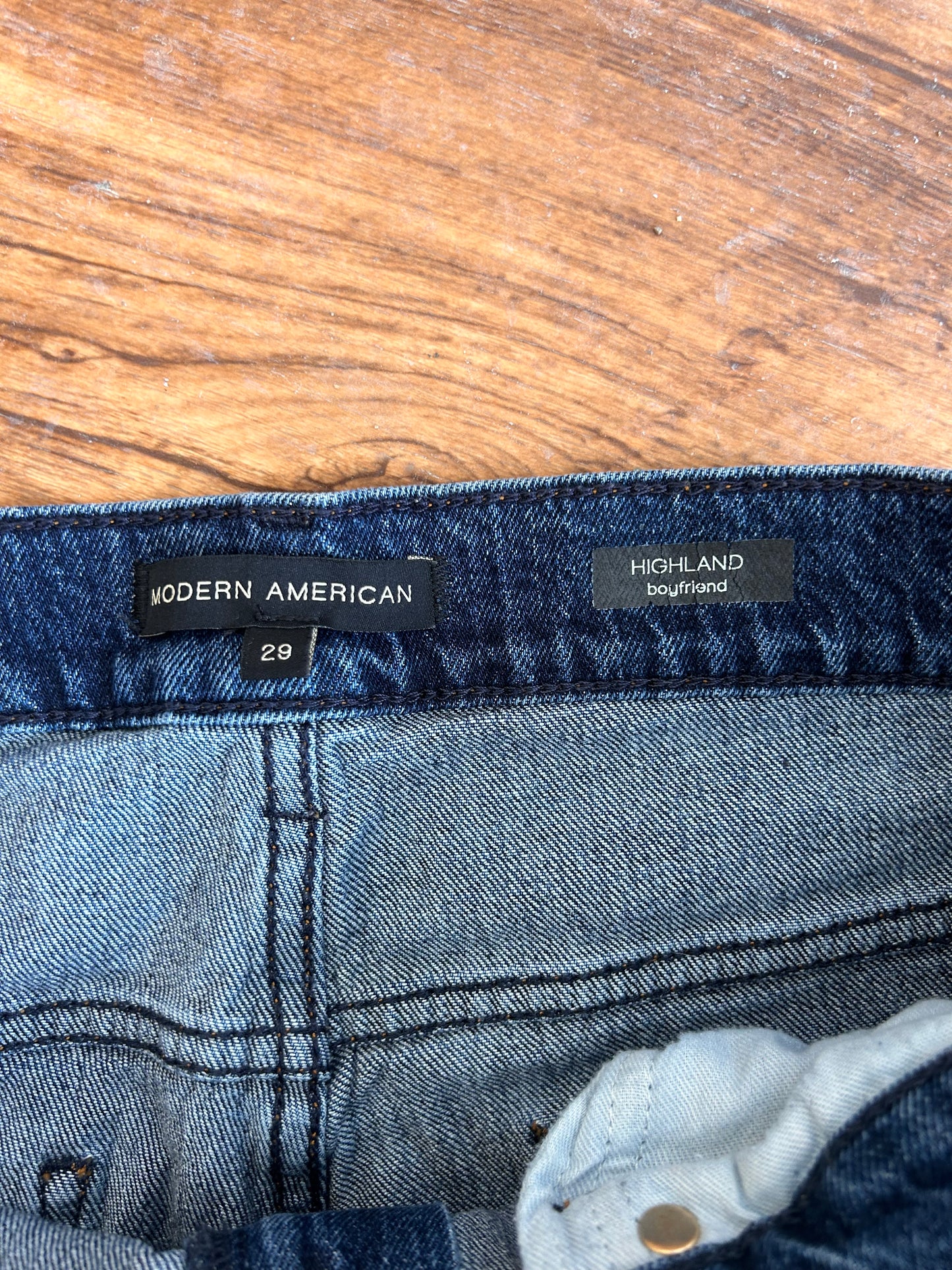 Modern American 29 medium wash straight leg jeans