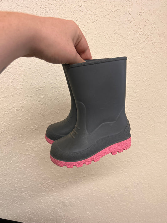 George infant 6 pink sole rubber boots