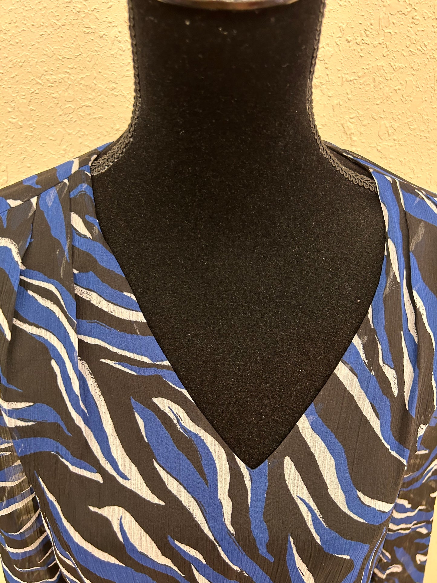 Joe fresh small blue zebra mini dress