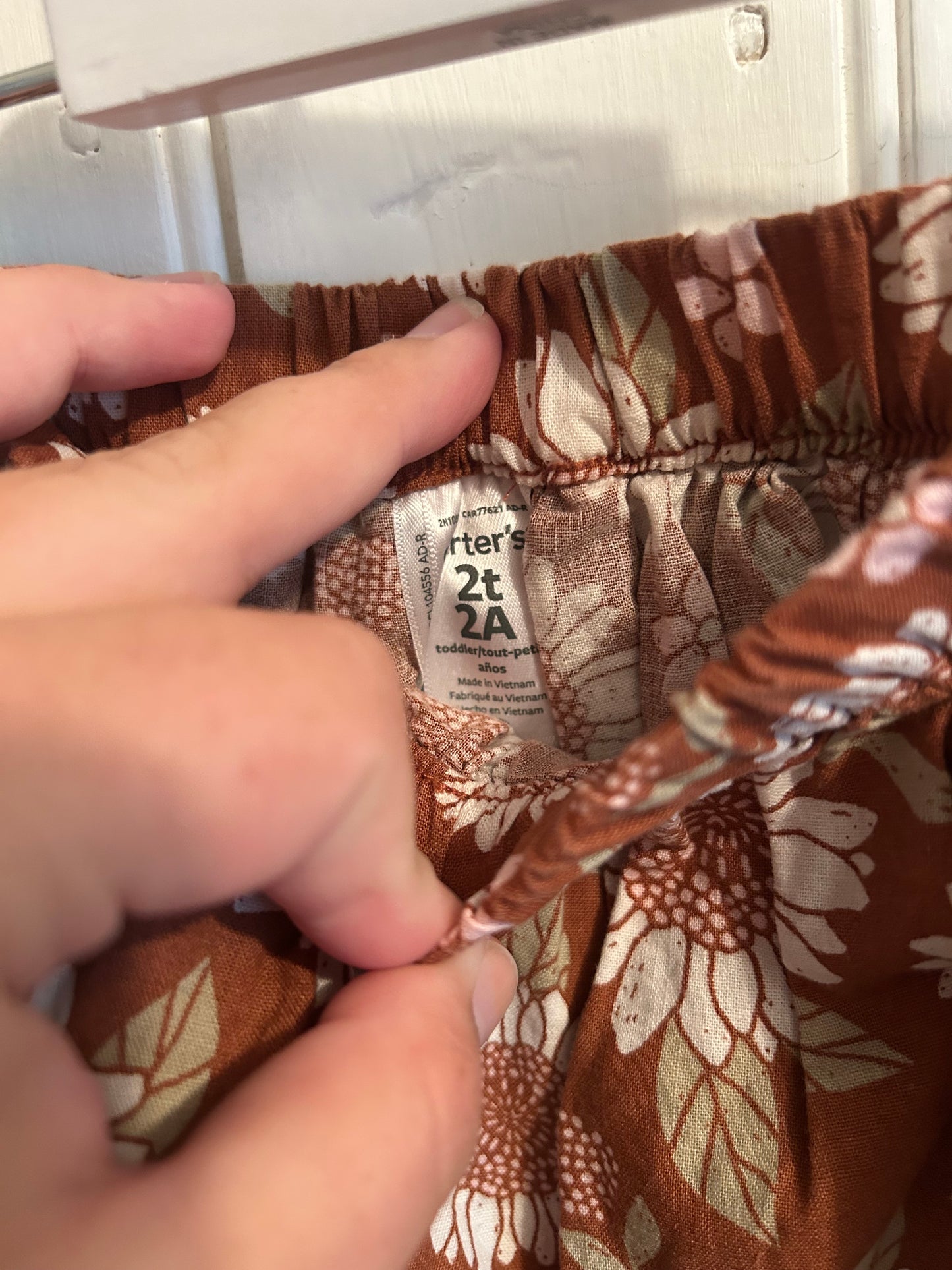 Carters 2t brown floral skirt