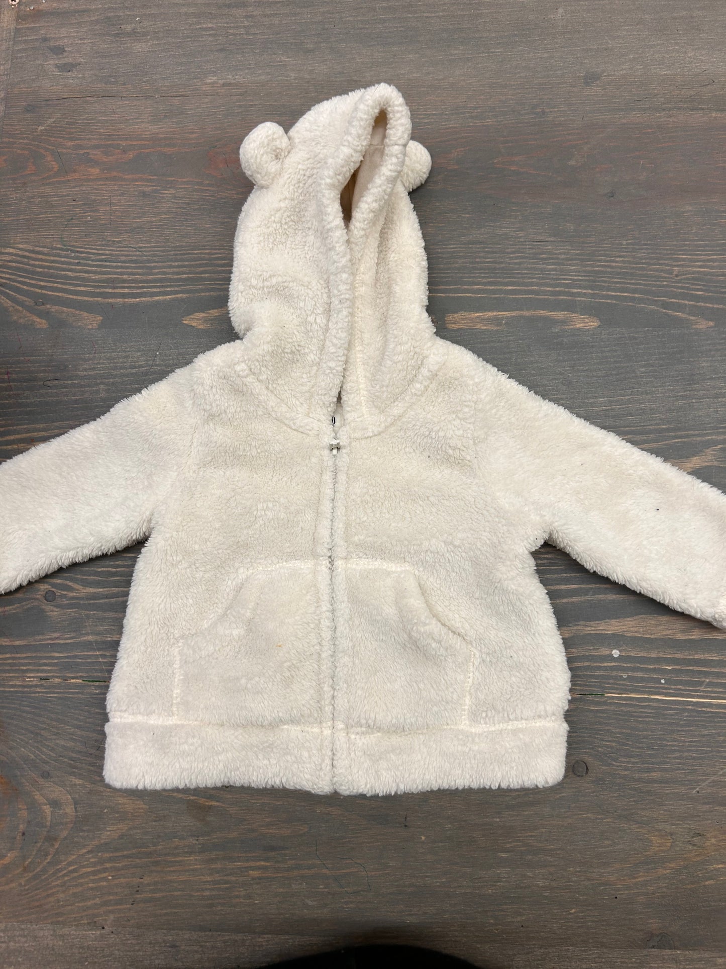 Gap 3/6m white Sherpa sweater