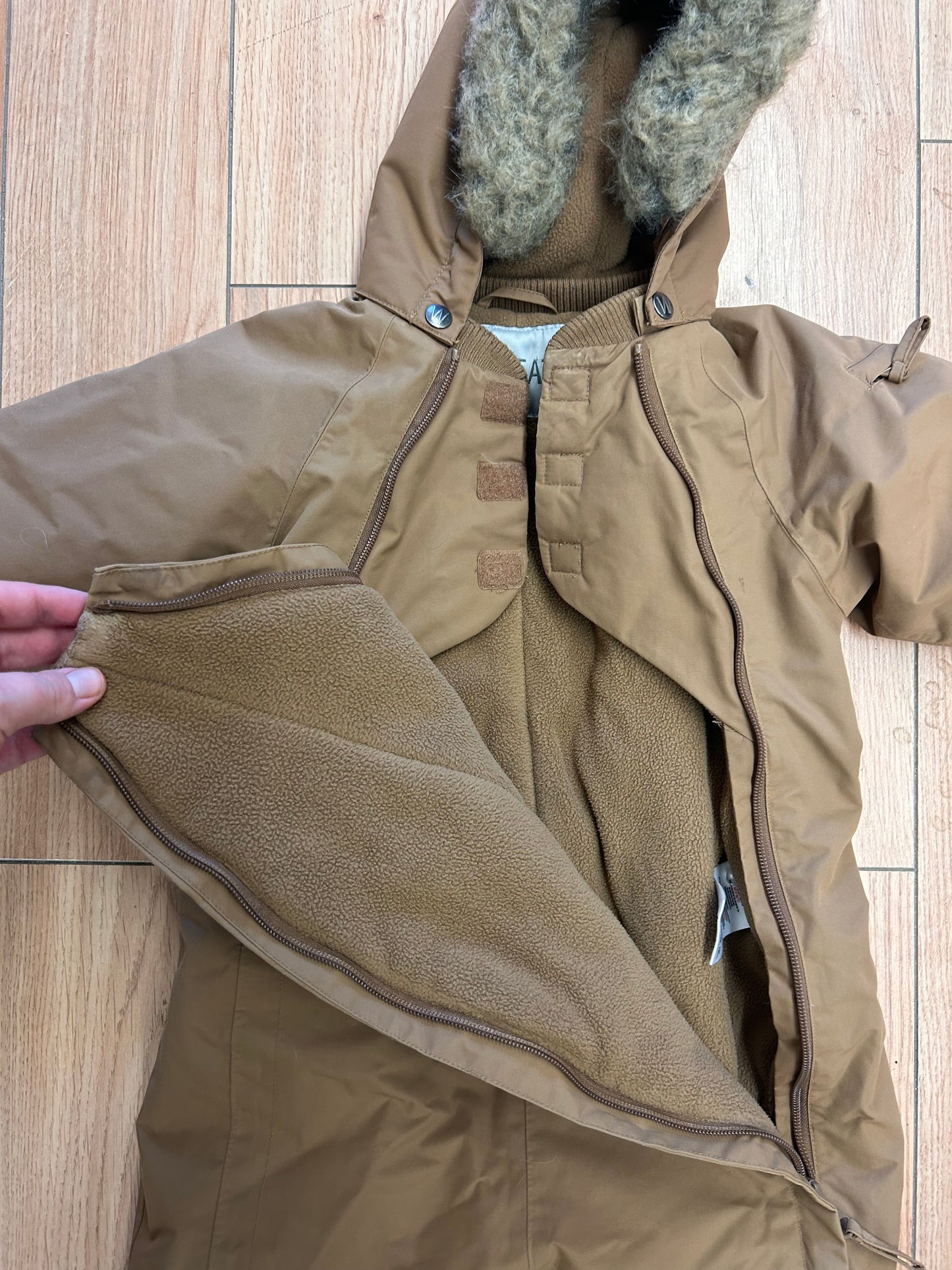 WHEAT 18m brown snow suit