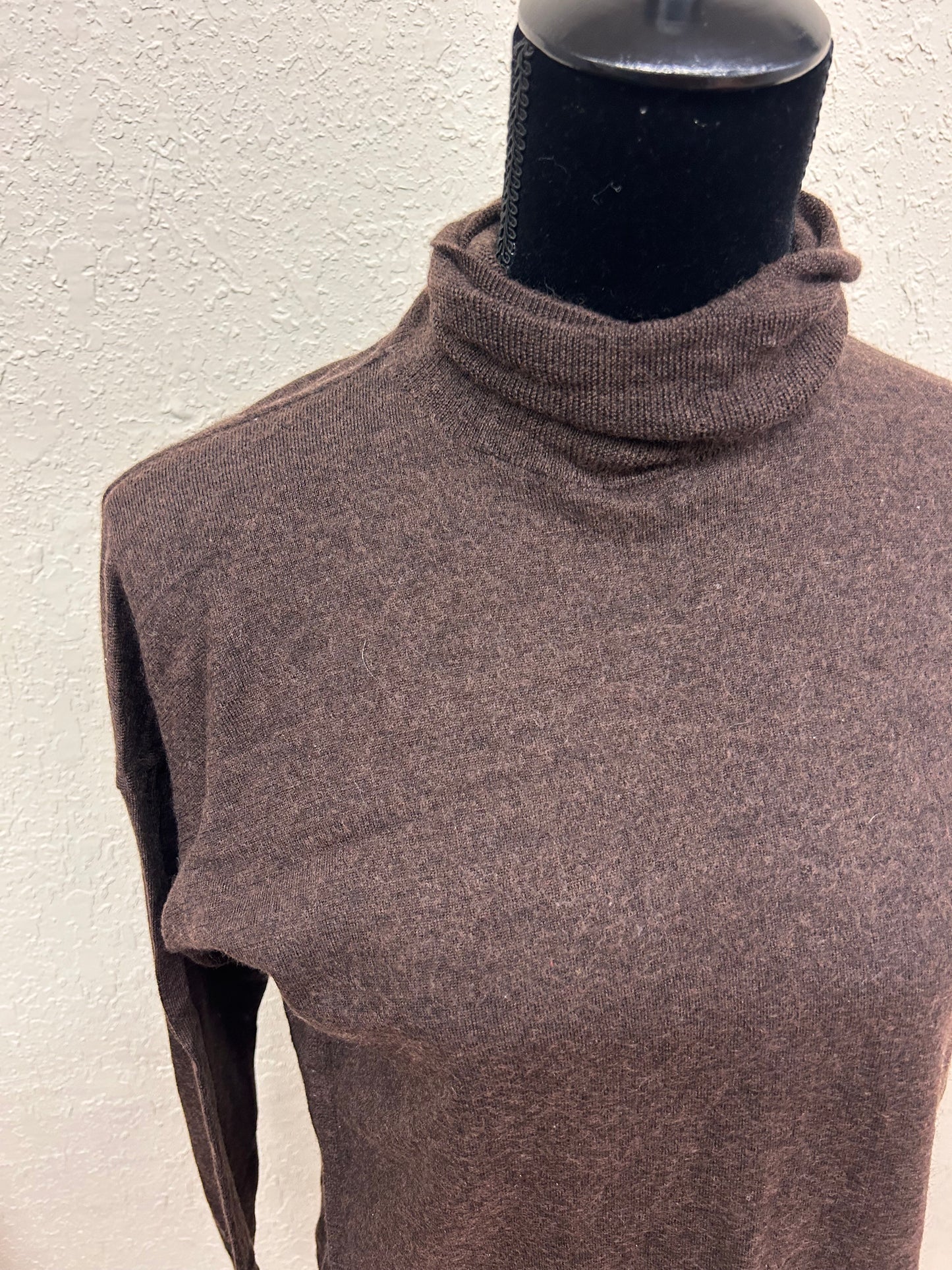 Part two large merino wool brown turtleneck sweater