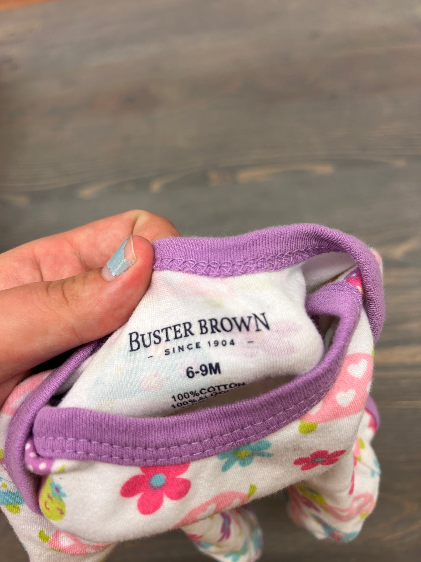 Buster brown 6/9m turtle onesie