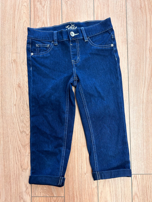 Justice 12 dark wash denim capris