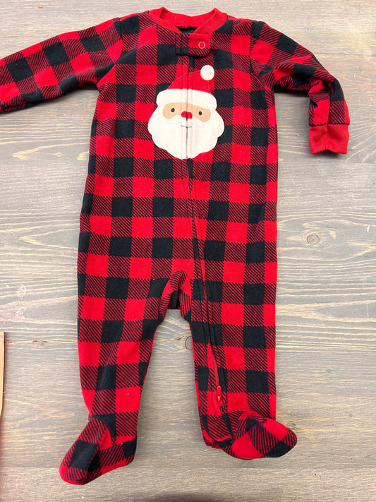 Carters 3/6m Santa fleece sleeper