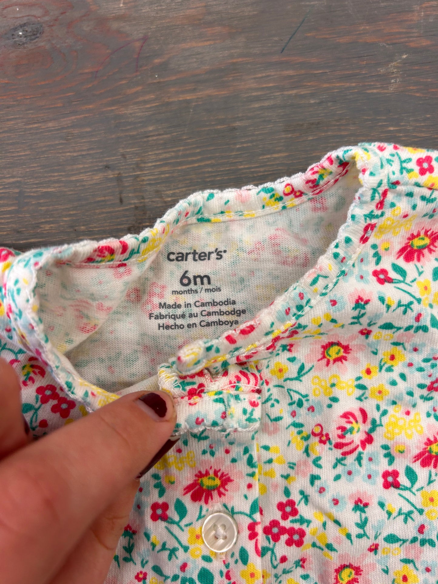 Carters 6m floral cardigan