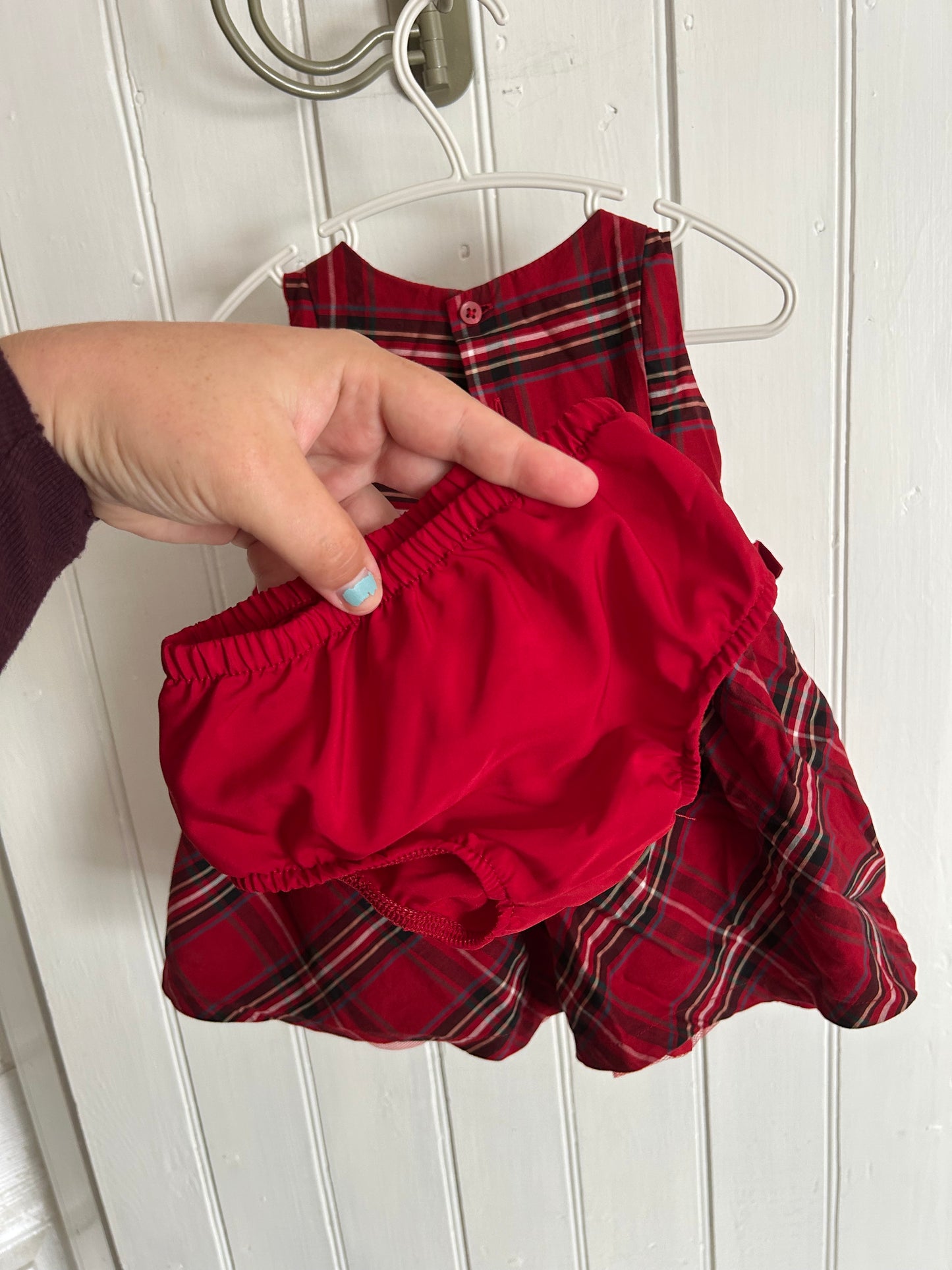 Carters 9m red plaid dress
