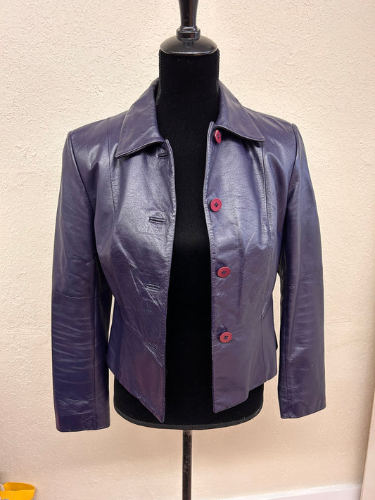 Danier 4 purple leather jacket