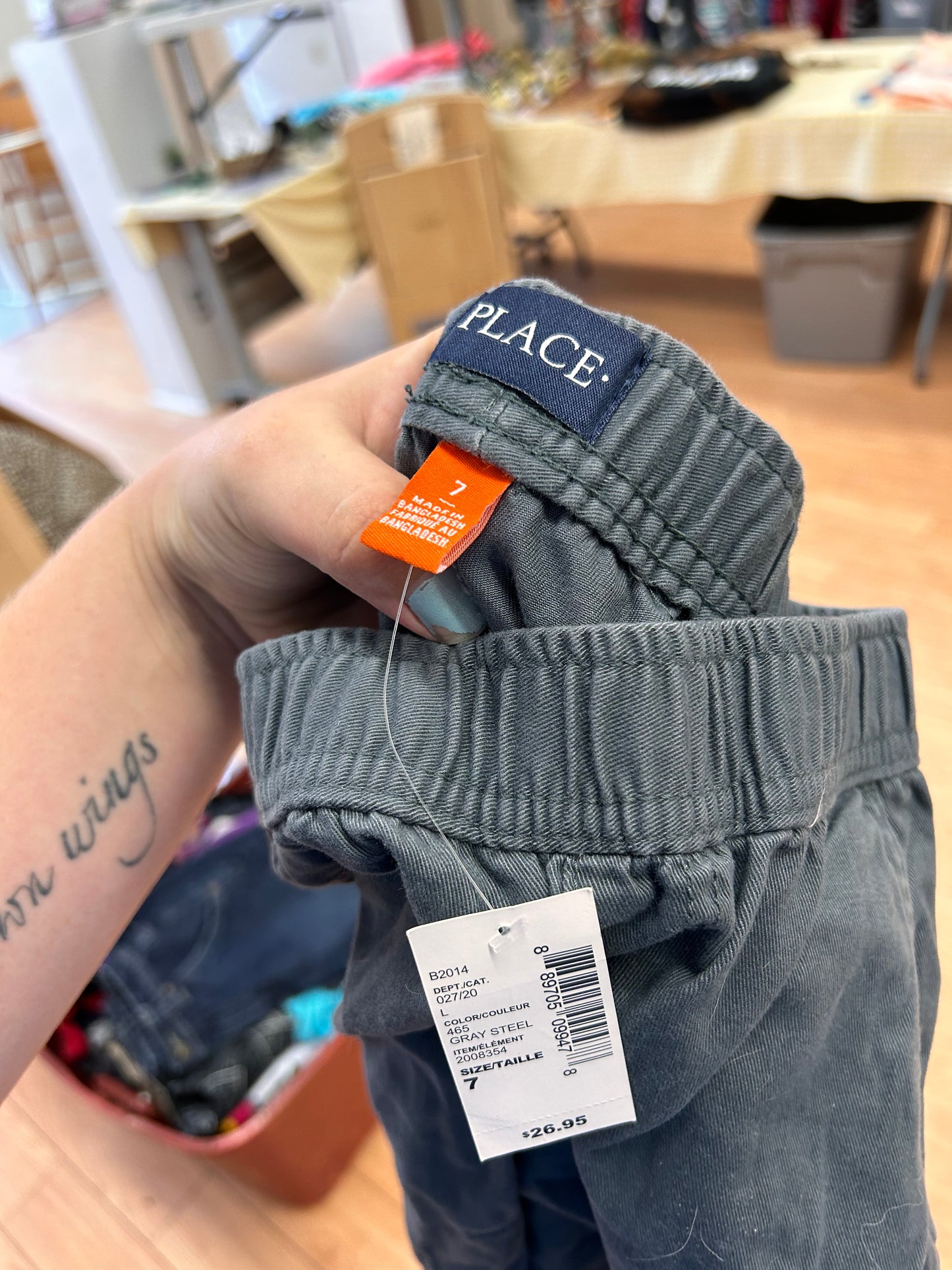 NEW children’s place 7 grey cargo pants