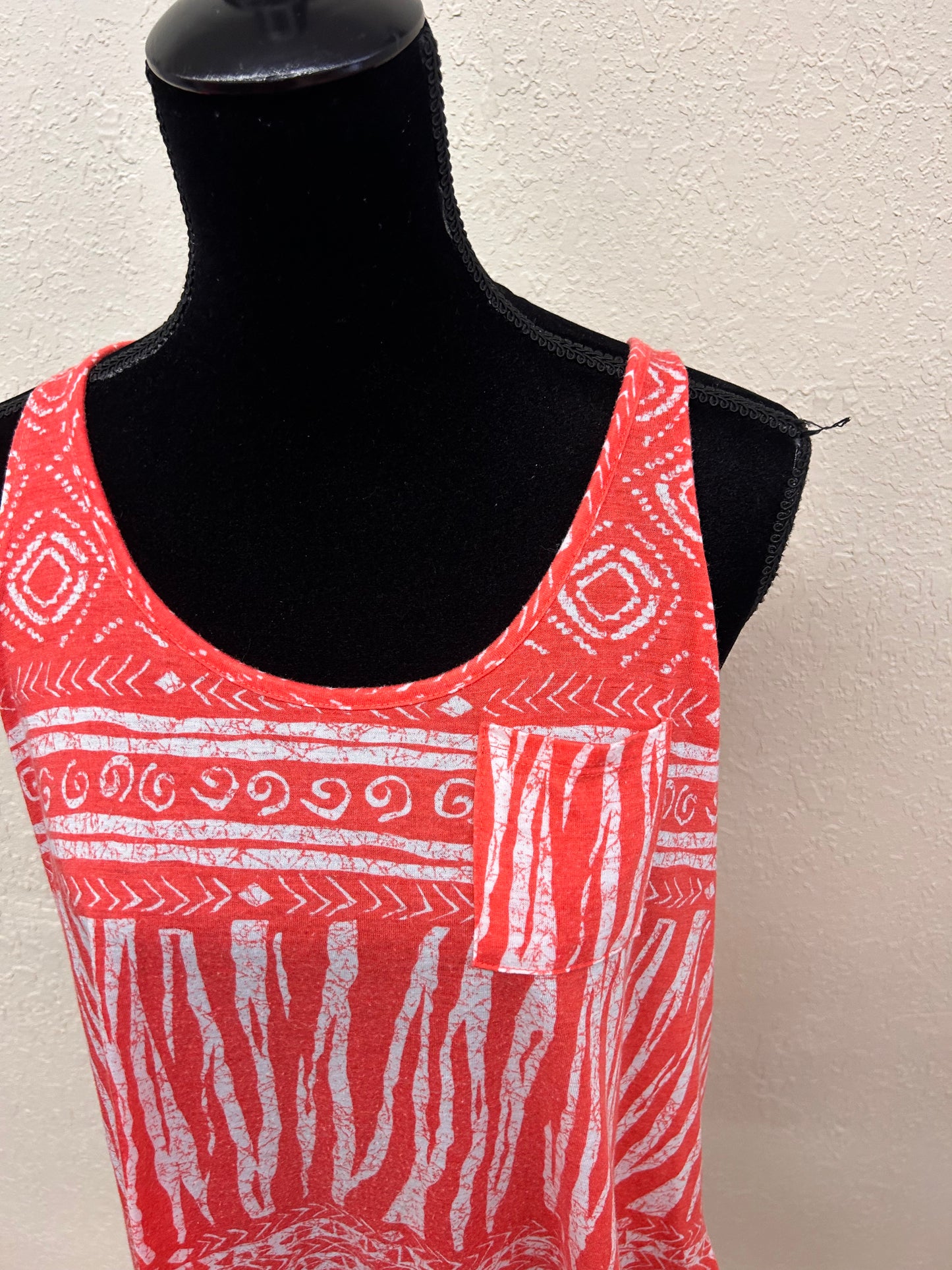 Volcom medium orange Aztec tank