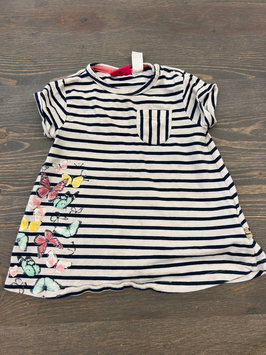 Me too 2t striped butterfly T-shirt