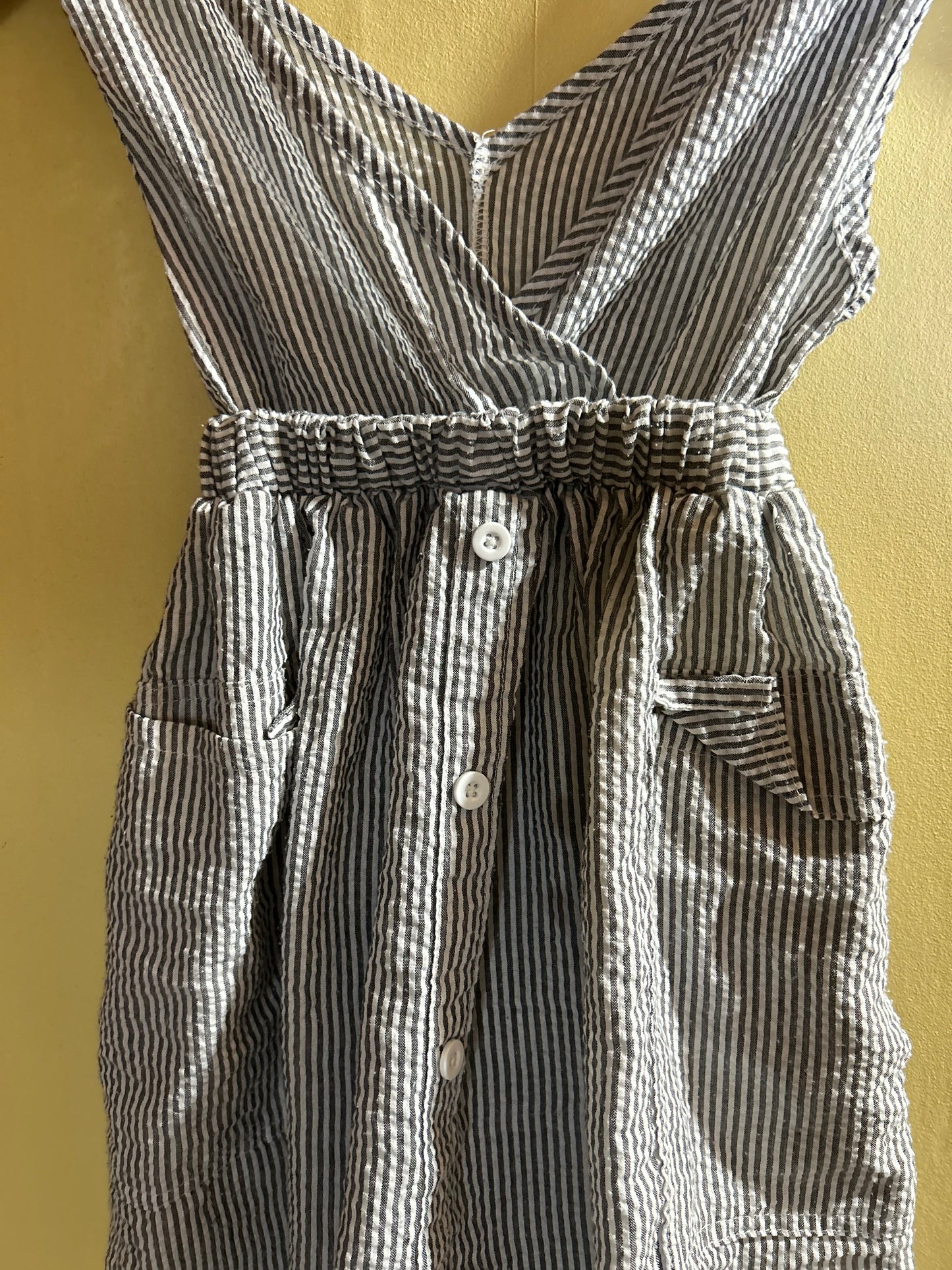 5/6 grey striped dress