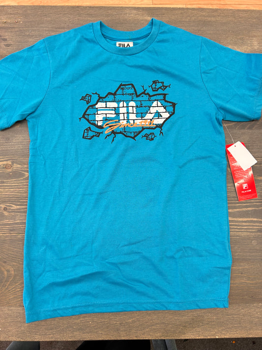 NEW Fila 14/16 teal graphic T-shirt