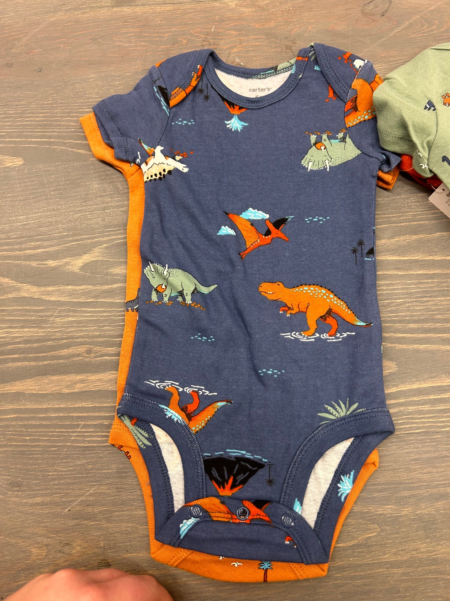 NEW carters 6m 4pk Dino onesies