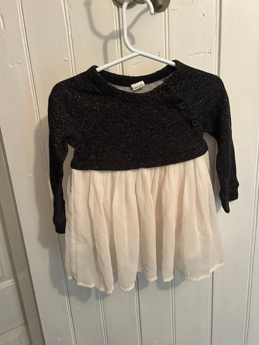 Gap 18/24m black sparkly sheer top