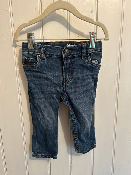 Carters 12m medium wash straight leg jeans