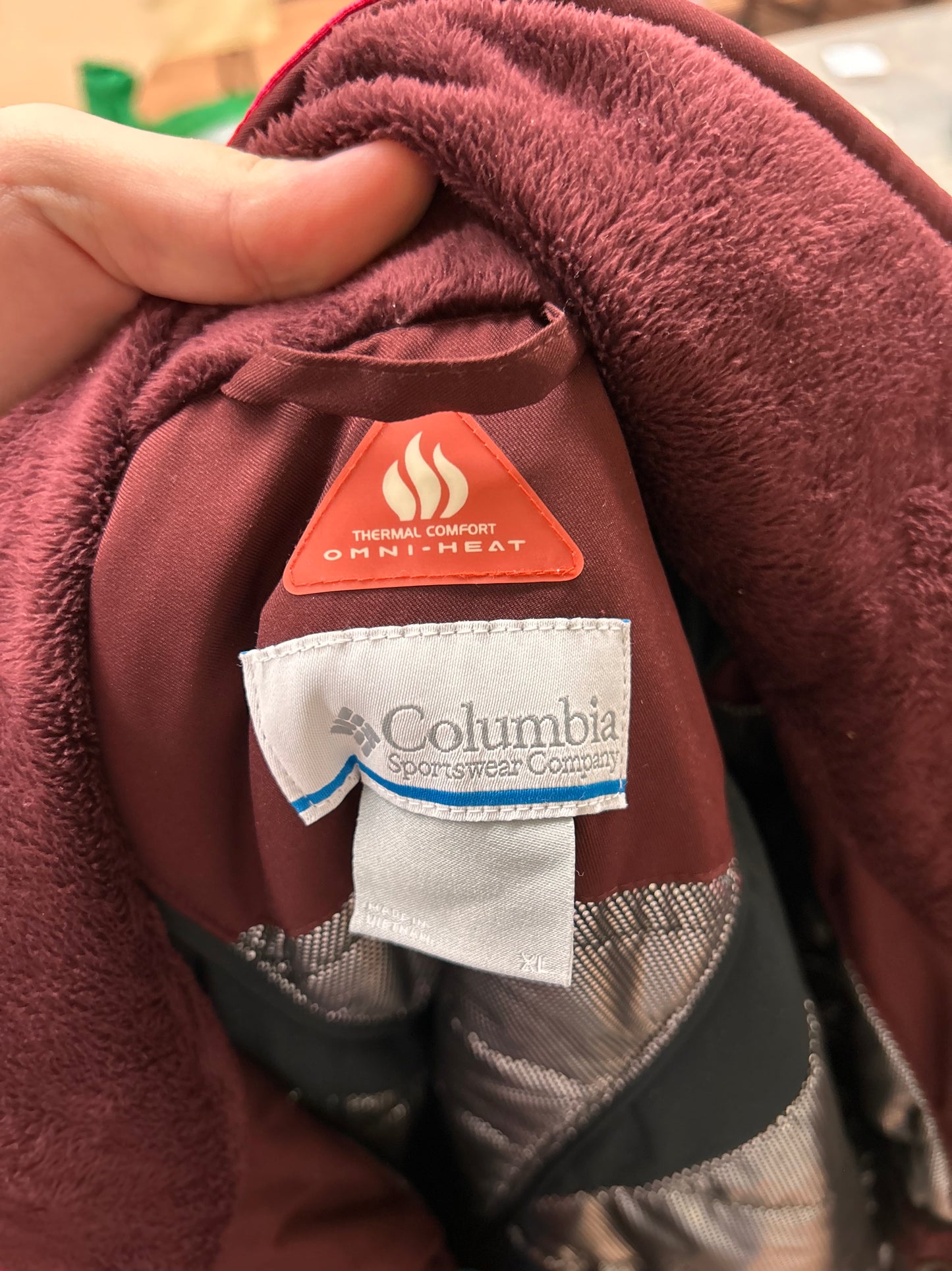 Columbia xl pink omni heat winter jacket