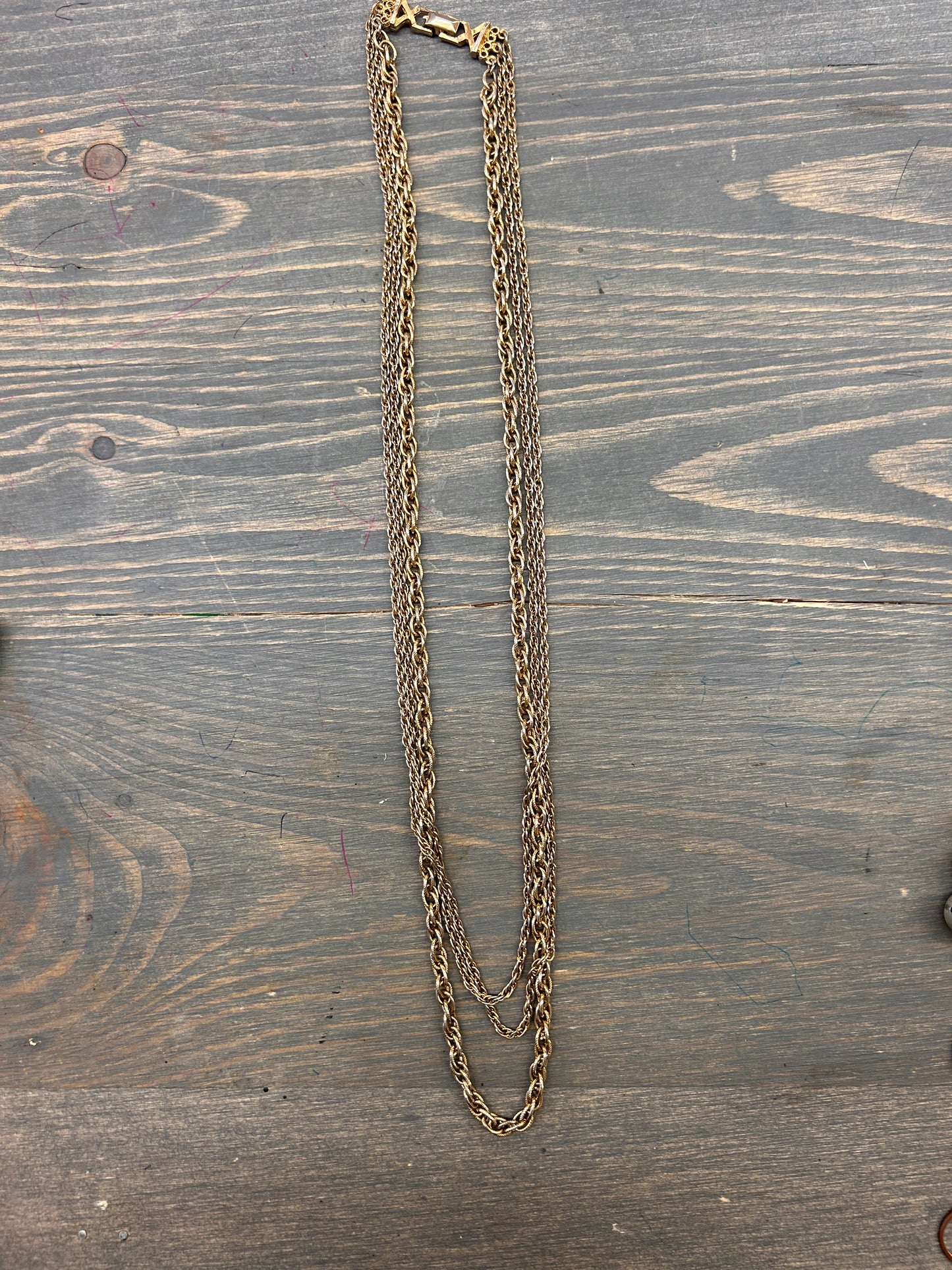 Gold multi-chain necklace