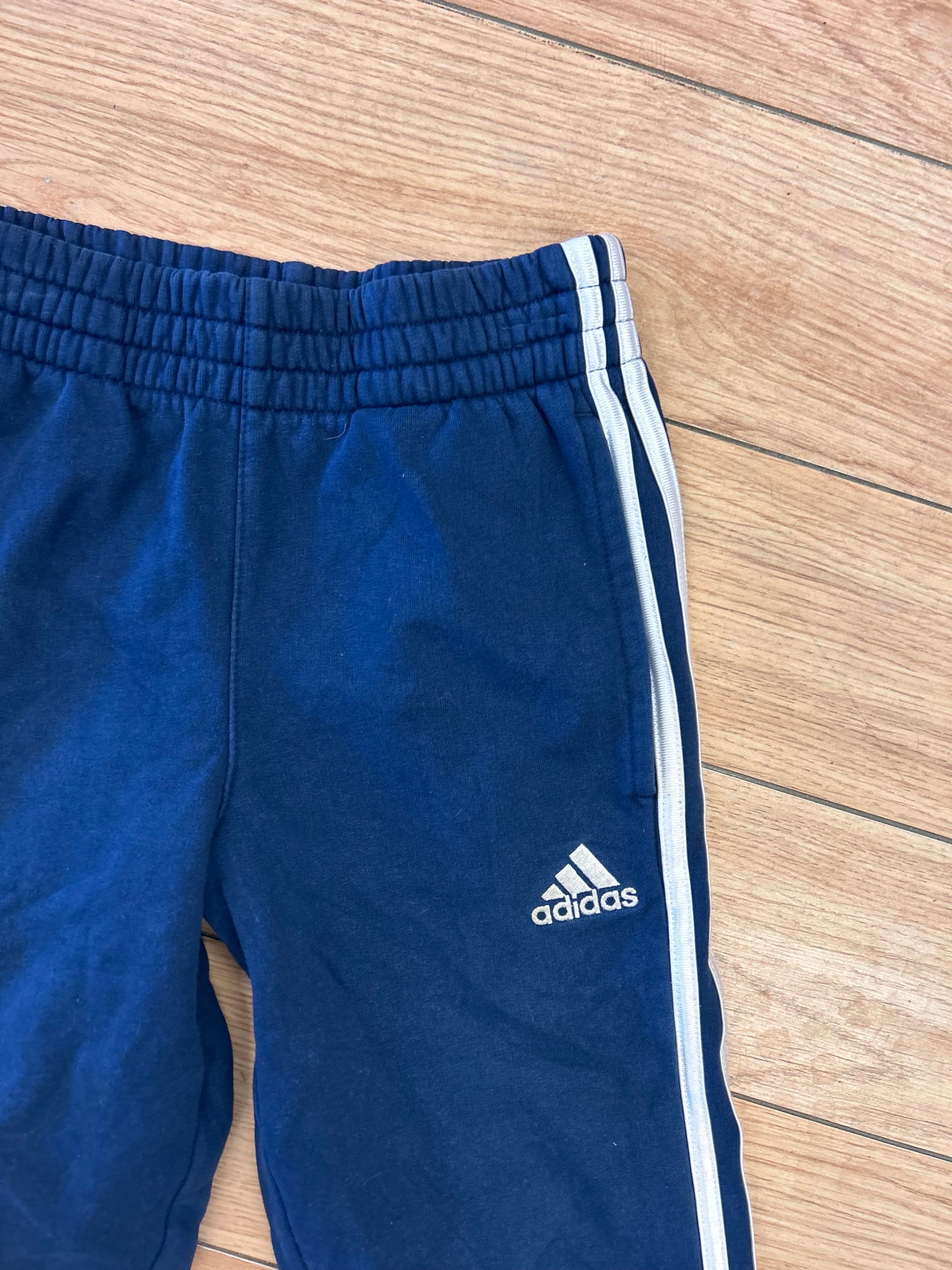 Adidas youth small navy blue joggers