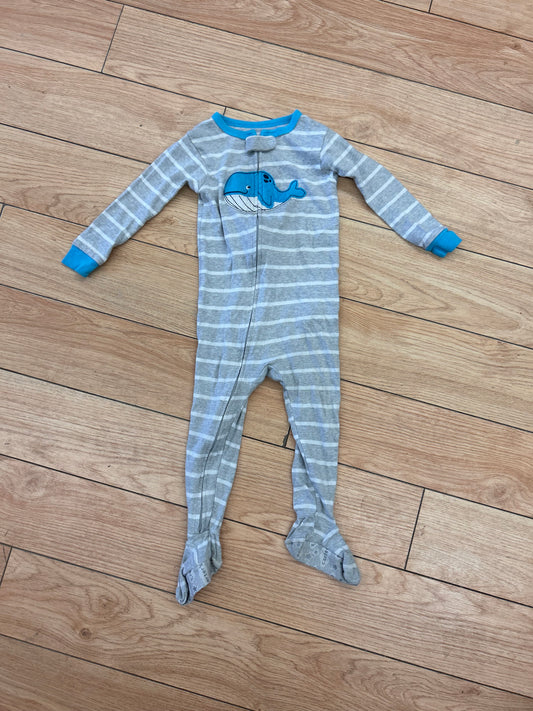 Carters 24m grey striped whale sleeper