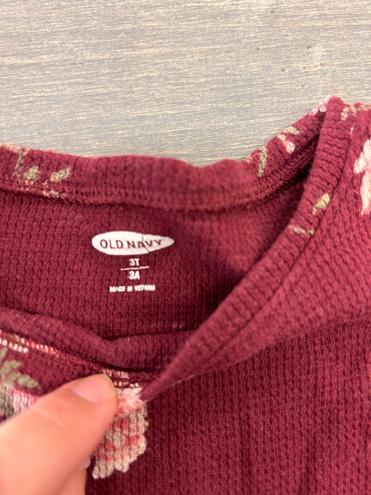 Old navy 3t red floral top