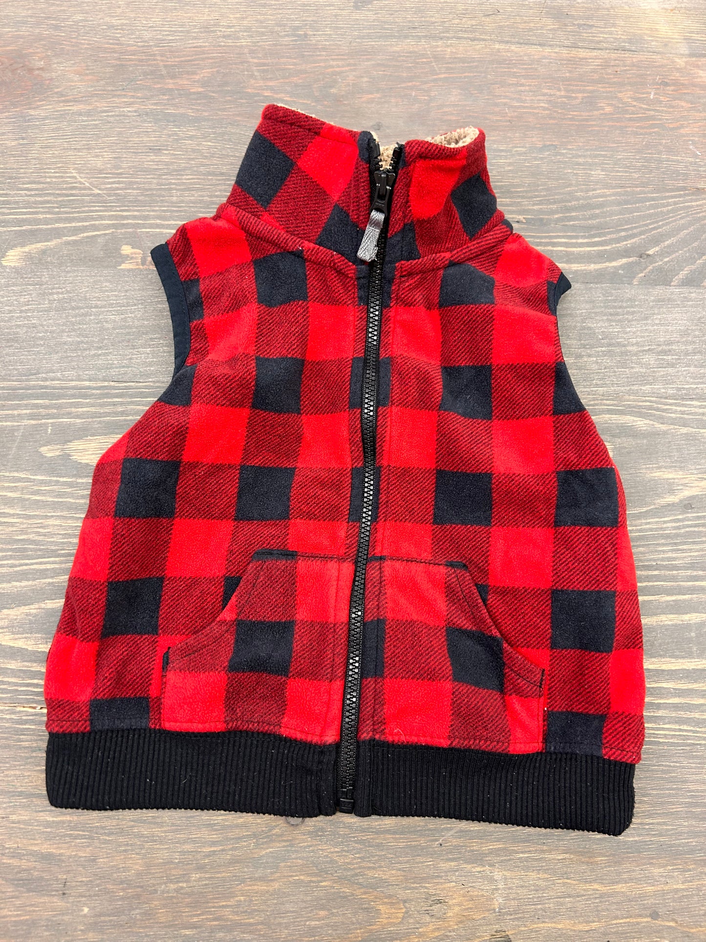 Carters 18m red gingham vest