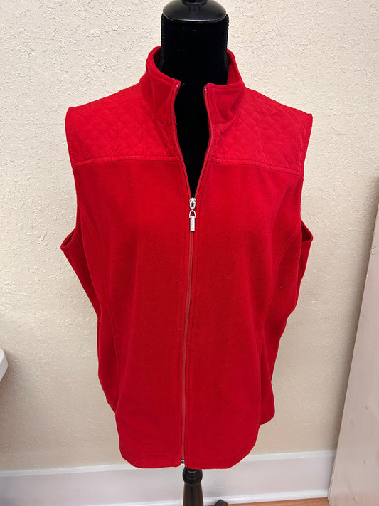 Alia xl red fleece vest