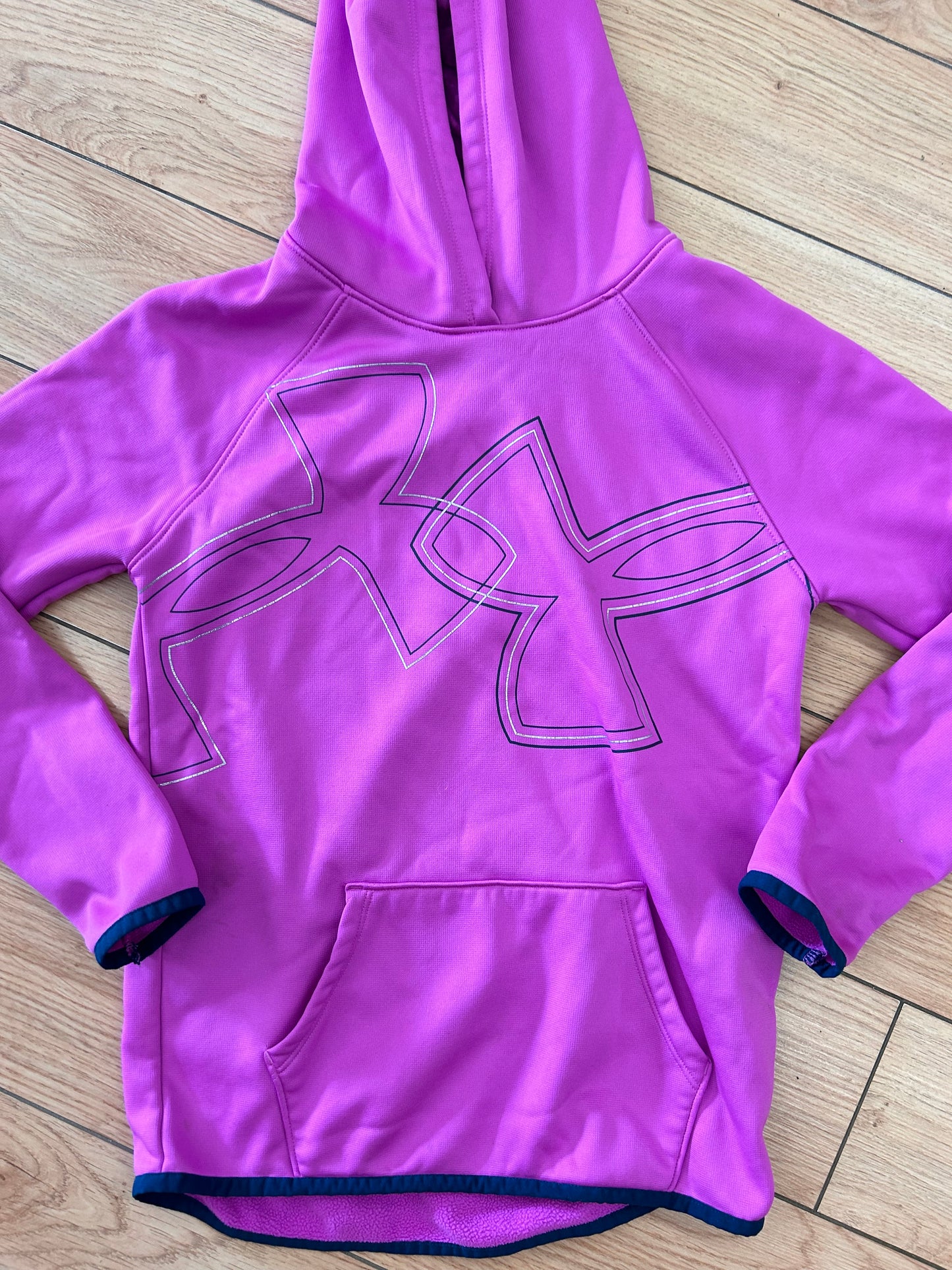 Under armour youth medium pink hoodie