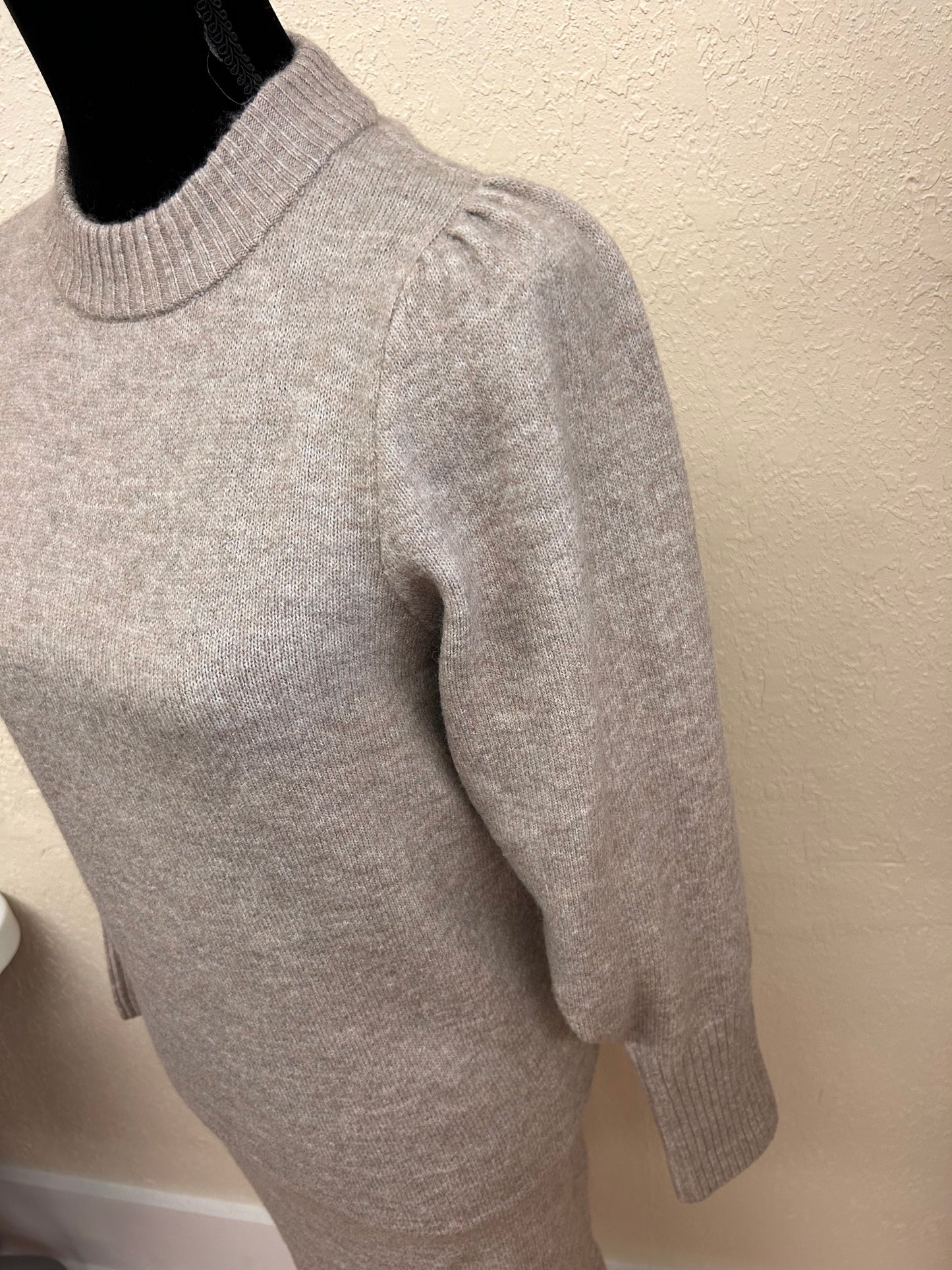 H&M mama xs tan knit sweater dress